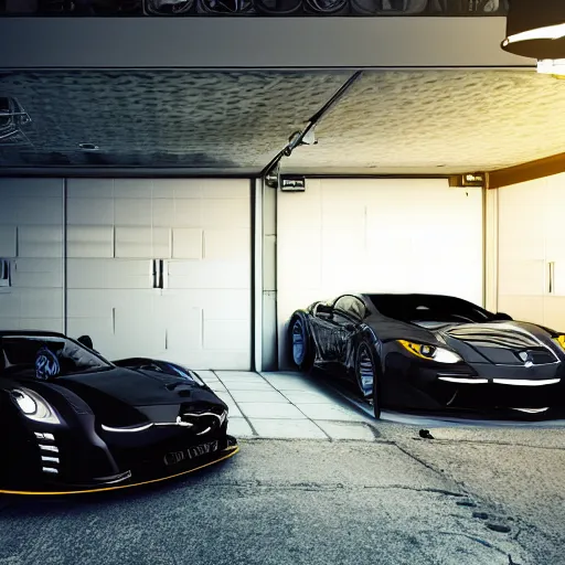 Image similar to garage of luxury car, fiction, pop art stability, photorealistic, intricate, elegant, 8 k, uhd, justify, realistic, concept art, matte, sharp focus, photography, consistent, highly detailed object content, proportional object content