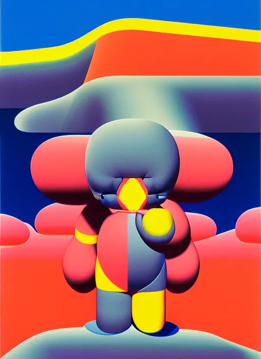 Prompt: illustrated bomb by shusei nagaoka, kaws, david rudnick, airbrush on canvas, pastell colours, cell shaded, 8 k