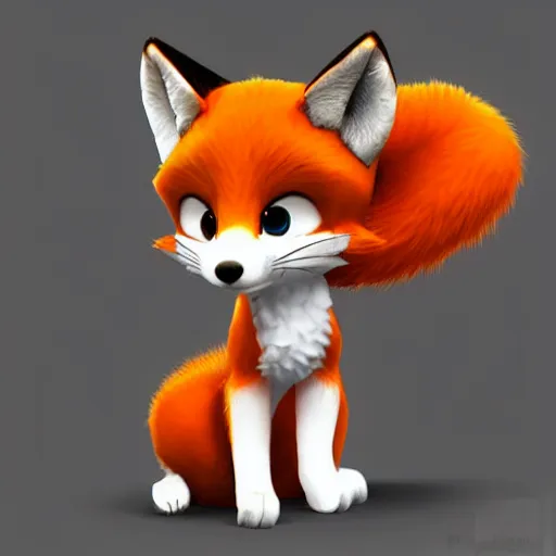 Prompt: a cute anime fox, high detail, unreal engine,