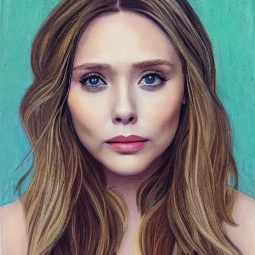 Prompt: elizabeth olsen, classic painting, detailed