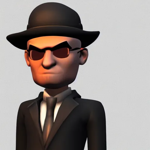 Prompt: 3 d model of spy ( from team fortress 2 )