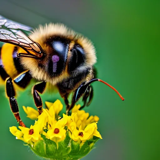 Image similar to macro photo of bee, from nature journal, 1 / 1 0 0 0 sec shutter, action photo, sigma 1 0 5 mm f 2. 8