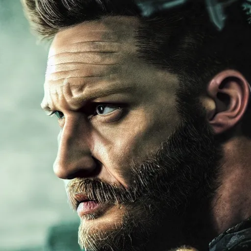 Image similar to Tom Hardy as wolverine 4K quality Photorealism