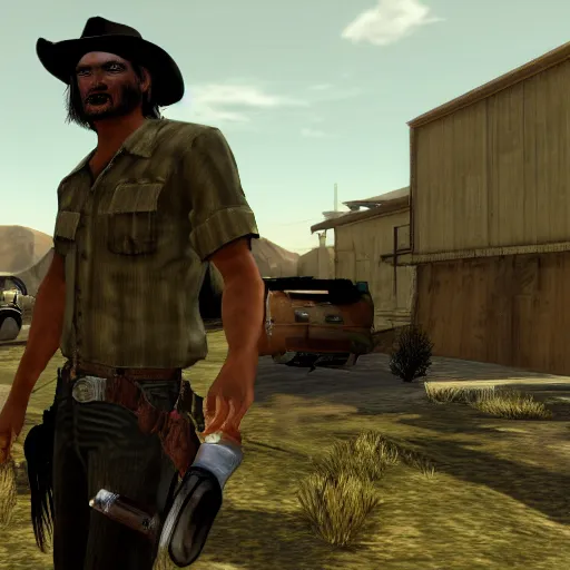 Prompt: john marston smoking!!!!!! weed in san andreas