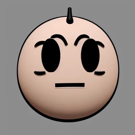 Image similar to poorly rendered 3 d emoji