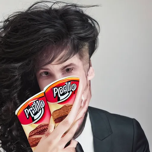 Prompt: hair - flavoured pringles