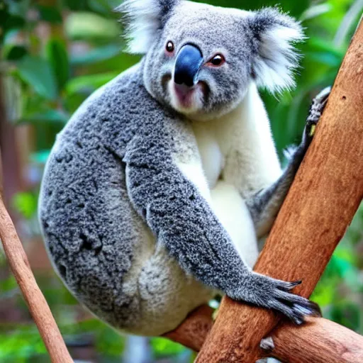 Image similar to koala super saiyan