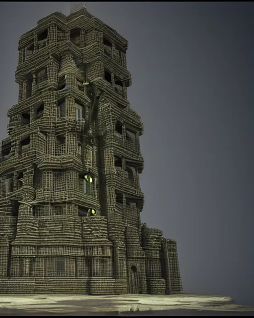 Image similar to 3 d render of cthulhu tower, photorealsitic, cinematic lighting, unreal engine 5