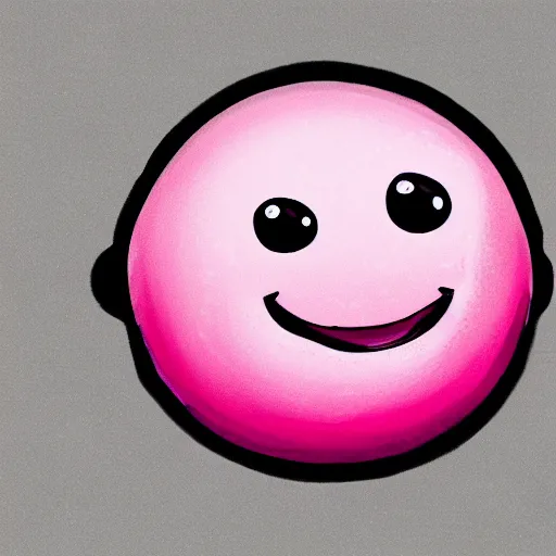 Prompt: a happy cute pink bubble, digital art, high detailed, cute, trending on art station