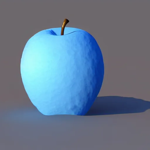 Image similar to a 3D apple made of polygons, floating in a dark blue void of particles, 4k detailed, 8k