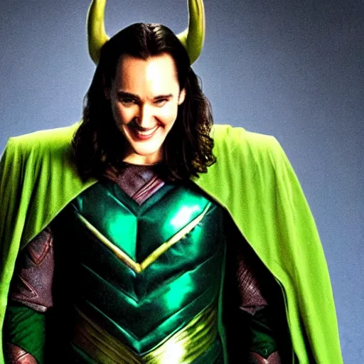 Image similar to young norm macdonald as Loki in Thor