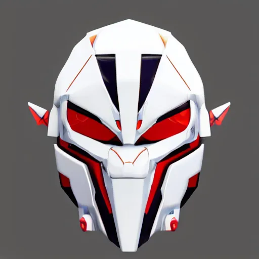 Prompt: very symmetrical!! evangelion mask concept asset art from video game, by miguel angel martinez monje, by vitaly bulgarov, by yoji shinkawa, by joss nizzi, by shoji kawamori, horizon zero dawn, konami, mecha, deviantart, artstation, marmoset toolbag render, unreal engine