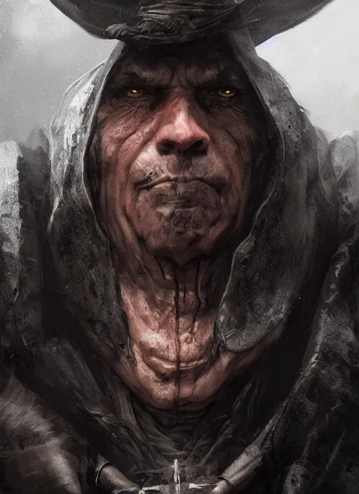 Prompt: portrait, face of witch hunter, dramatic lighting, cinematic, establishing shot, extremly high detail, foto realistic, cinematic lighting, post processed, concept art, artstation, matte painting, style by eddie mendoza, raphael lacoste, alex ross