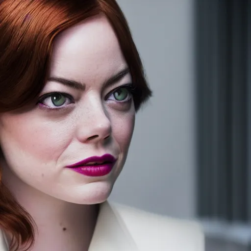 Image similar to Emma Stone as Catwoman XF IQ4, f/1.4, ISO 200, 1/160s, 8K, Sense of Depth, color and contrast corrected, Nvidia AI, Dolby Vision, symmetrical balance, in-frame