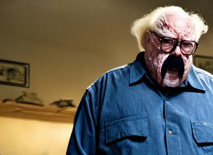 Image similar to wilford brimley as michael myers, movie still, from the new halloween kills movie, 8 k, realistic