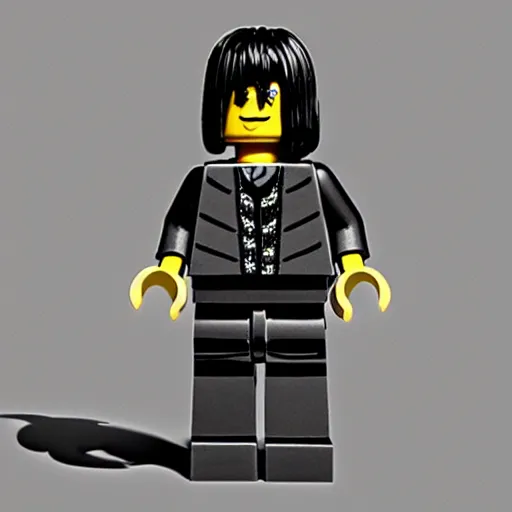 Image similar to billie eilish as a highly detailed lego figure