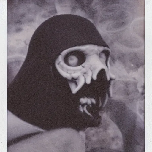 Prompt: polaroid of mind-flayer face shot by Tarkovsky