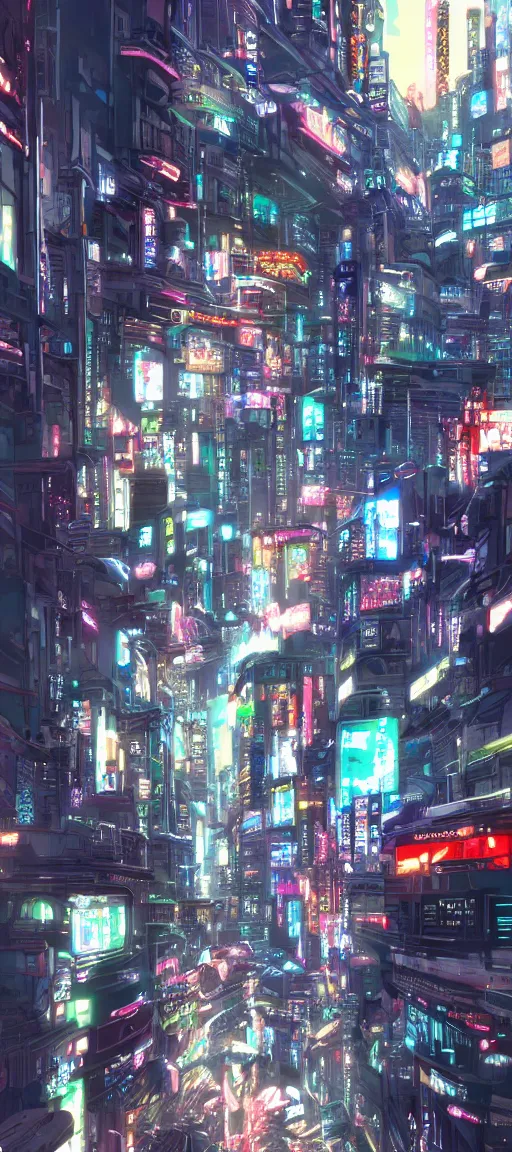 Image similar to Beautiful anime cyberpunk city