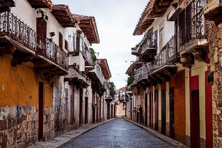 Image similar to Cinematography of navalguijo street in Avila by Emmanuek Lubensky