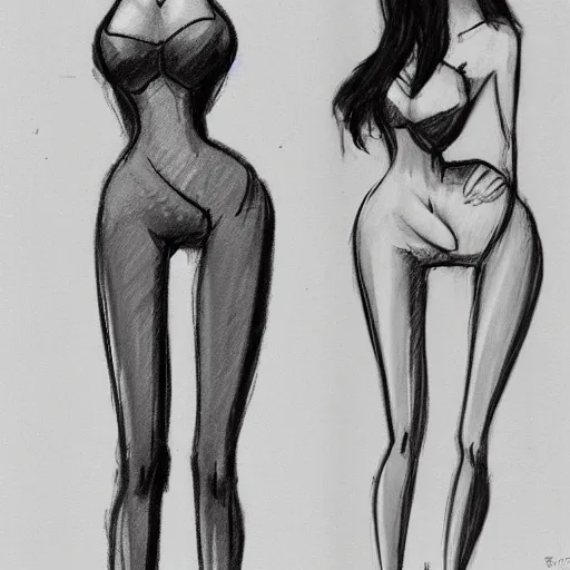 Image similar to milt kahl sketch of victoria justice with kim kardashian body