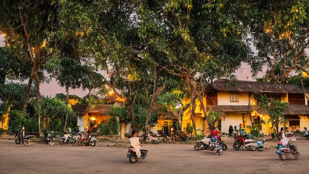 Image similar to a beautiful evening in Luang Prabang Laos