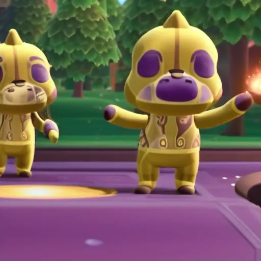 Prompt: Film still of Thanos, from Animal Crossing: New Horizons (2020 video game)