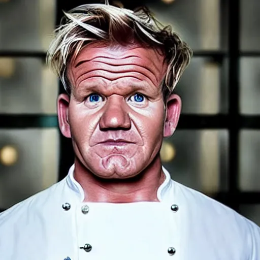 Prompt: Gordon Ramsay as a cyborg