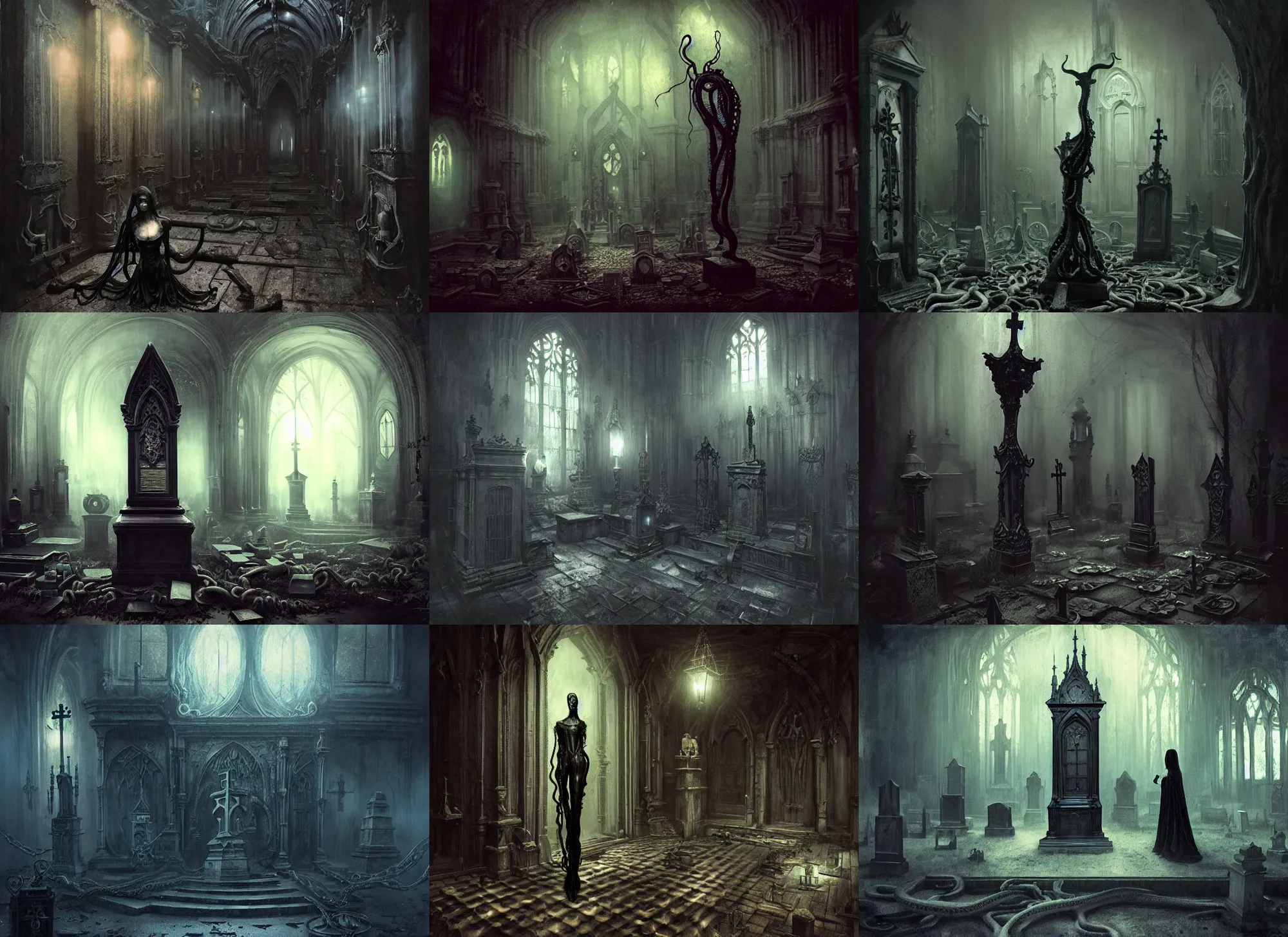 dark gothic cemetery