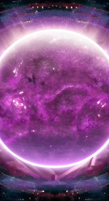 Image similar to layered purple planet space theme, background artwork, digital art, award winning, pixel art