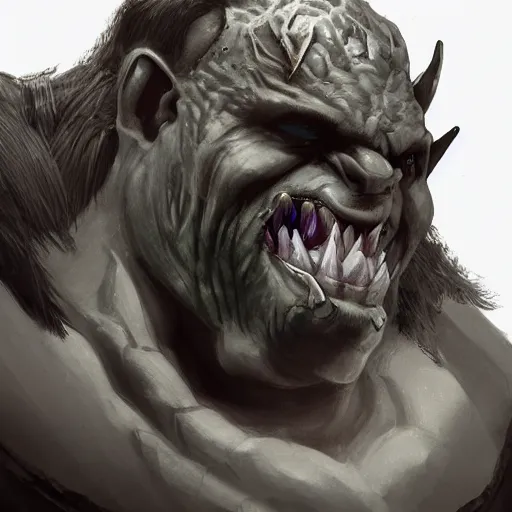 Prompt: An orc, artstation, by Alex Flores