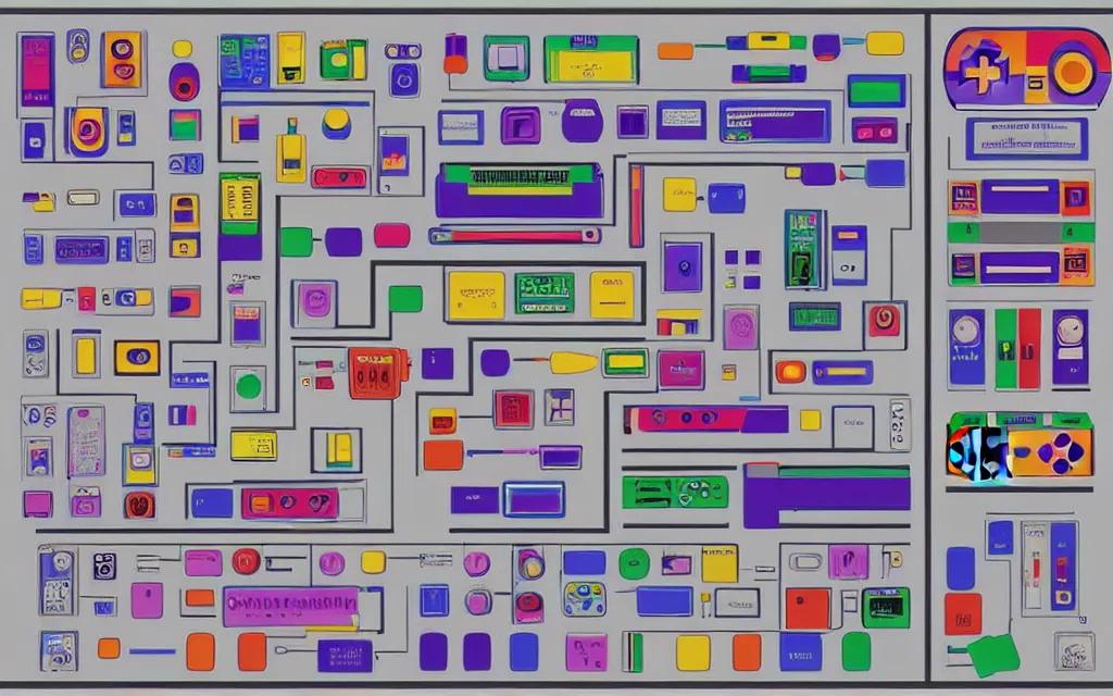 Image similar to logotype sheet that reads HAND ENTERTAINMENT SYSTEMS by peter saville in the style of snes, 16 bit