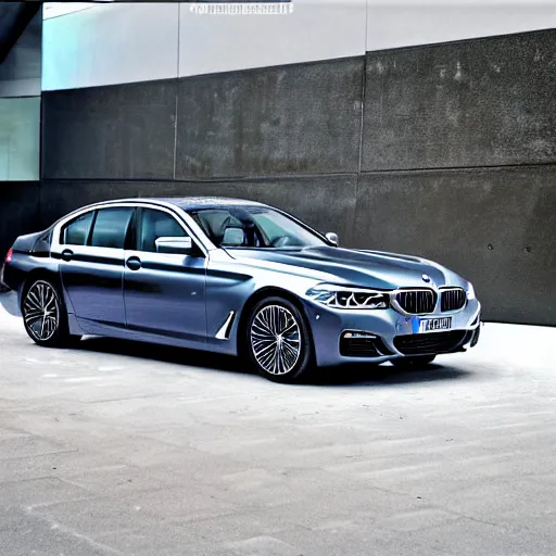 Prompt: futuristic BMW 535i from the year 2053