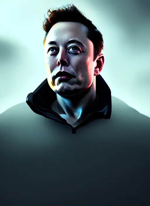 Prompt: portrait, Elon Musk , dramatic lighting, cinematic, establishing shot, extremely high detail, foto realistic, cinematic lighting, post processed, concept art, artstation, style by eddie mendoza, raphael lacoste, alex ross