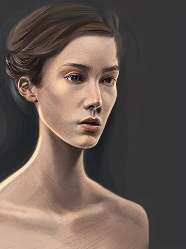 Prompt: girl where the skin is wood, portrait, digital painting, elegant, beautiful, highly detailed, artstation, concept art