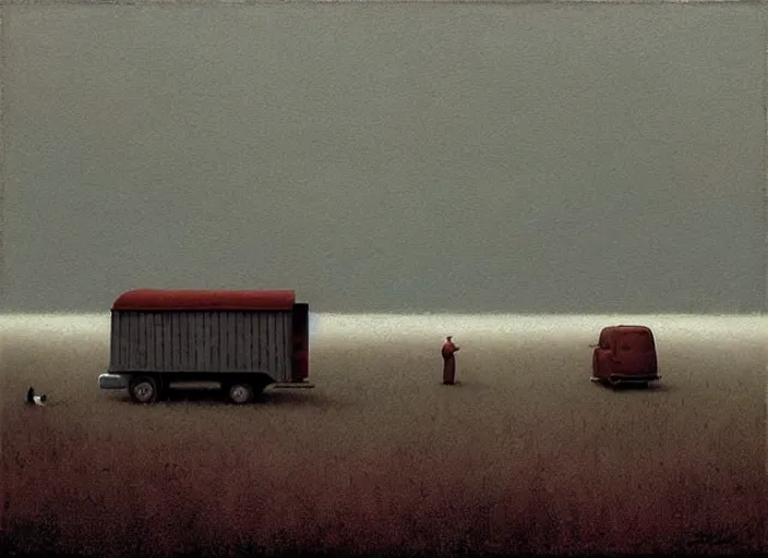 Image similar to surreal scenery, painting by quint buchholz and ray caesar, muted colors, gray, dull, boring, low energy, pale blue faces, very detailed, very coherent