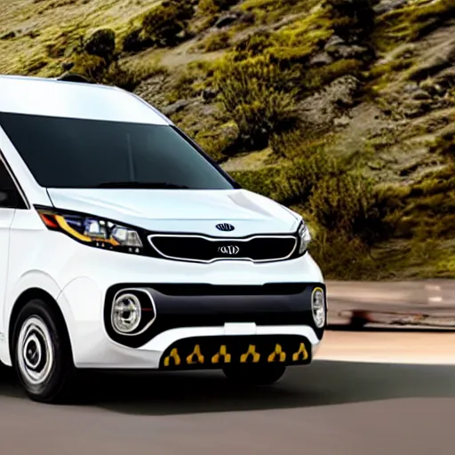 Image similar to A van designed and produced by Kia, promotional photo