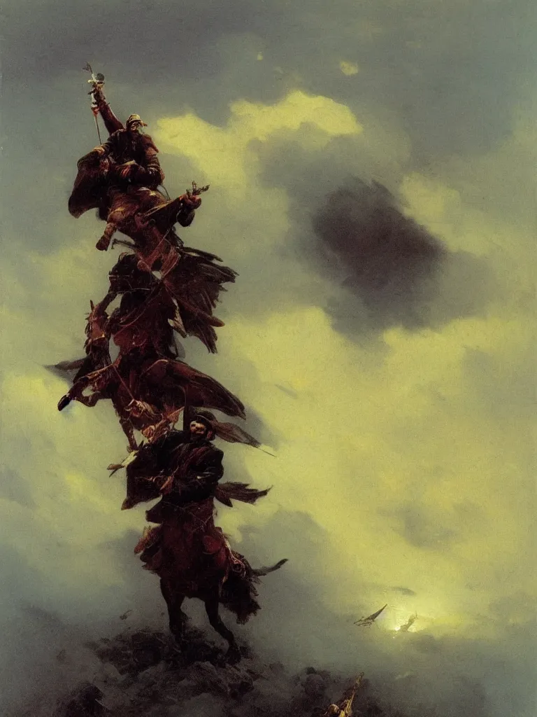 Prompt: noble hero portrait with an eagles head in rogue attire, by jack kirby italo calvino and ivan aivazovsky,