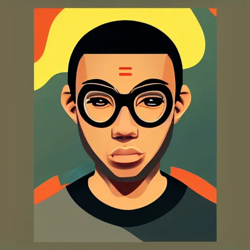 Image similar to 2 d character design, male rapper, vector art, digital art, portrait, 4 k, 8 k, sharp focus, smooth, illustration, concept art, music artist