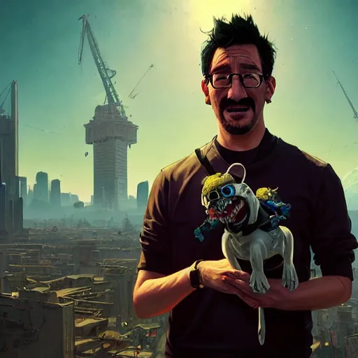 Prompt: highly detailed portrait of markiplier as a puppet in gta v, stephen bliss, unreal engine, fantasy art by greg rutkowski, loish, rhads, ferdinand knab, makoto shinkai and lois van baarle, ilya kuvshinov, rossdraws, tom bagshaw, global illumination, radiant light, detailed and intricate environment