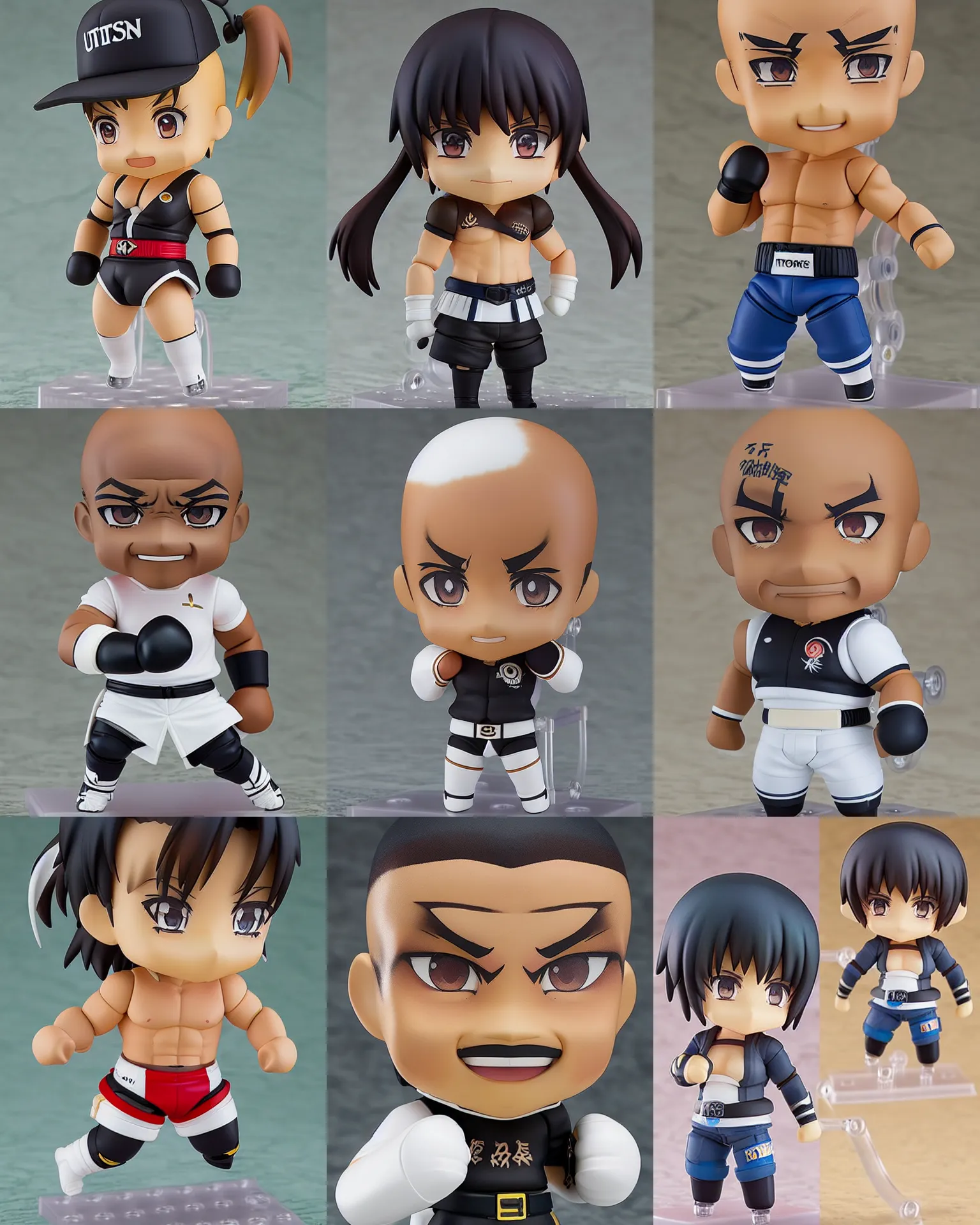 Prompt: an anime nendoroid of mike tyson, detailed product photo