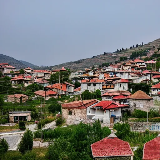 Prompt: a turkish small village