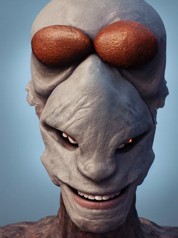 Prompt: One-eyed cyclops without nose. High detail, 8k, fantasy art, octane render, concept art