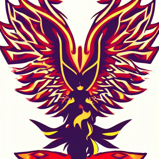 Image similar to svg vector sticker of rising-phoenix burning-eagle, wings-spread, rocking out, wearing headphones, huge speakers, dancing, rave, DJ, spinning records, digital art, amazing composition, rule-of-thirds, award-winning, trending on artstation, featured on deviantart