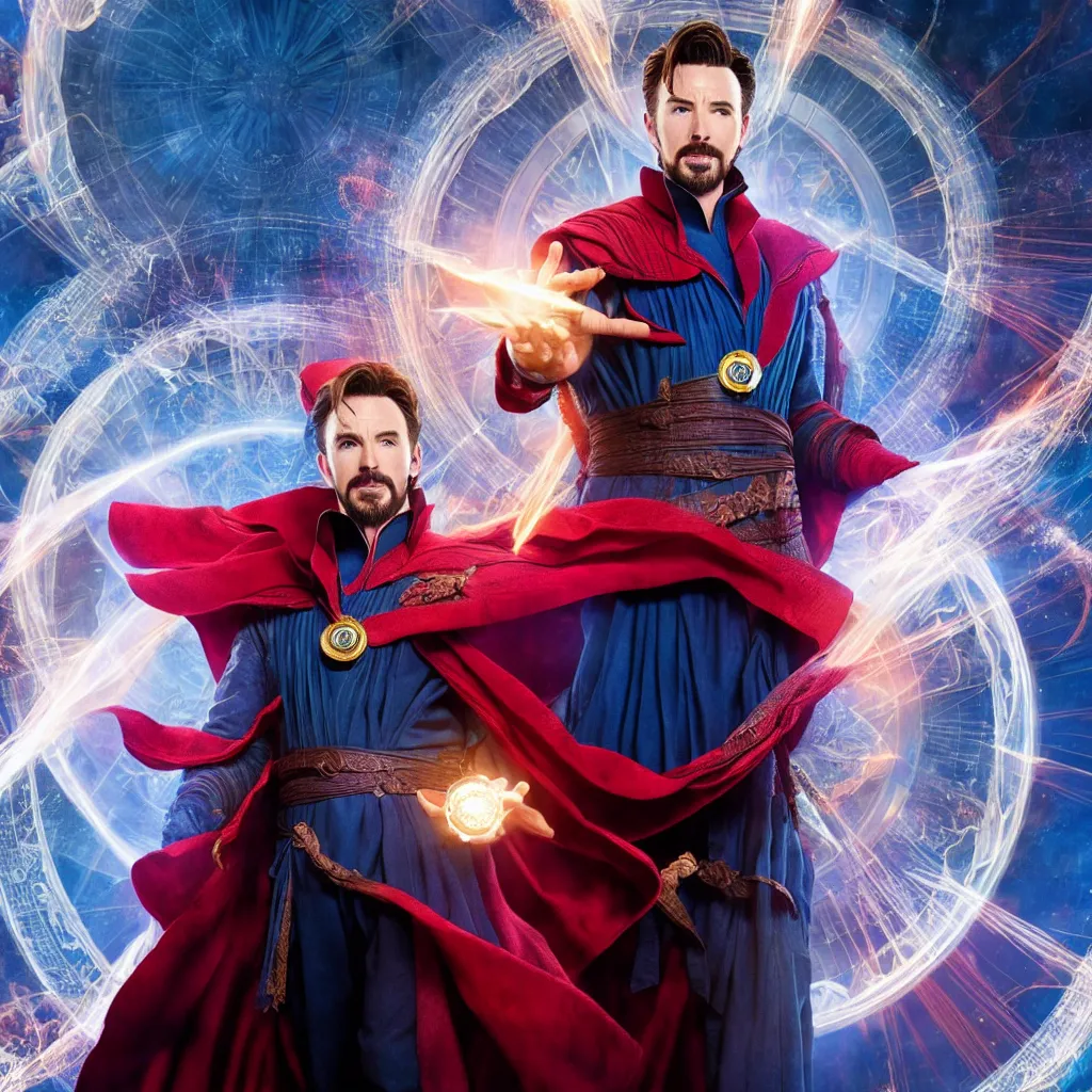 Image similar to chris evans as doctor strange, marvel cinematic universe, mcu, 8 k, in - frame, photo