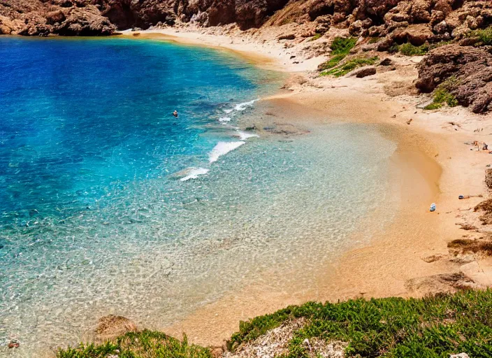 Image similar to A beautiful photograph of crete beach, 8k, hyper-detailed