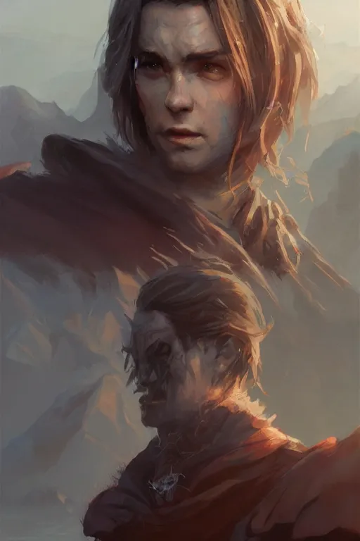 Image similar to dungeons and dragons character closeup portrait, dramatic light, lake background, 2 0 0 mm focal length, painted by stanley lau, painted by greg rutkowski, painted by stanley artgerm, digital art, trending on artstation