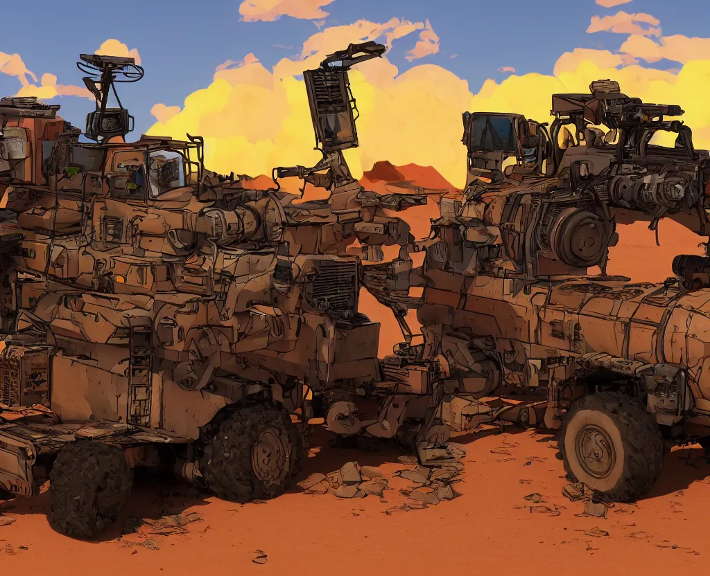 Prompt: South Park Fury Road War Rig and desert background, borderlands video game 4k render