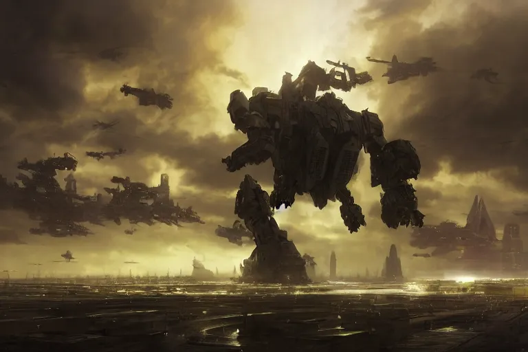 Prompt: A hyperrealistic concept art of a very beautiful battle of giant combat robots over the city, stunning massive ornately 3d render inspired art by Renato muccillo and Andreas Rocha and Johanna Rupprecht, natural volumetric lighting, 8k octane beautifully detailed render, post-processing, highly detailed, intricate complexity, epic composition, magical atmosphere, cinematic lighting, masterpiece, trending on artstation