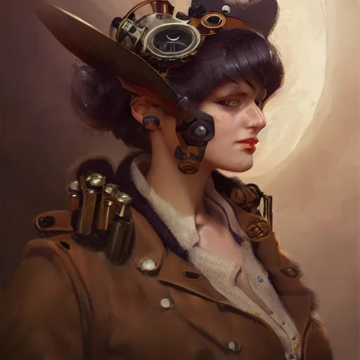 Prompt: Portrait of a steampunk catgirl, science fiction, highly detailed, digital painting, artstation, concept art, illustration, art by Greg Rutkowski and Norman Rockwell