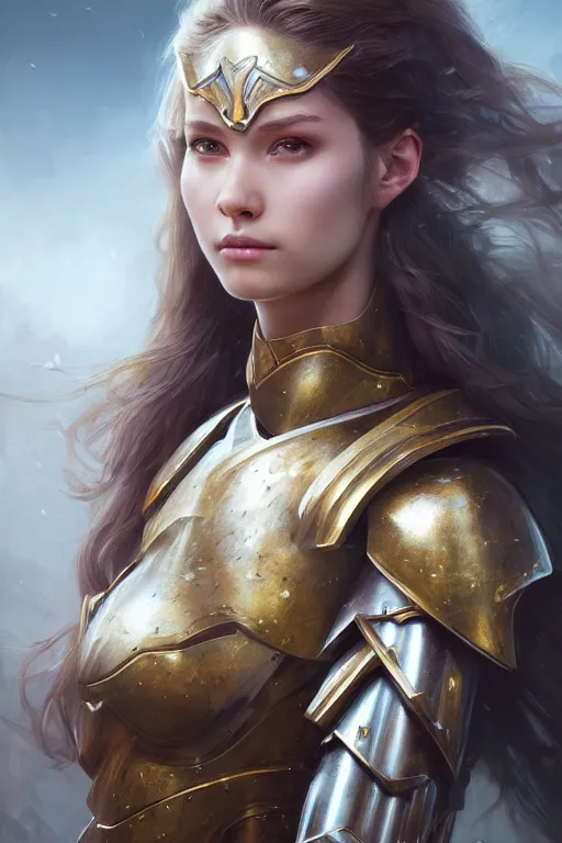 Prompt: a masterpiece ultrarealistic ultradetailed portrait of a very beautiful girl in a battle armour, medium shot, intricate, elegant, by stanley artgerm lau, wlop, rossdraws, james jean, andrei riabovitchev, marc simonetti, light by julie bell, porcelain skin. global illumination, vfx